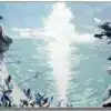 australian sea ocean bay painting teal canvas artwork