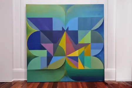 nicholas rutten blue art large canvas painting