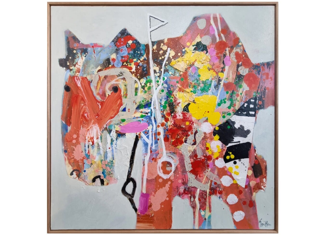 Golf Course Horse- 94x94cm
