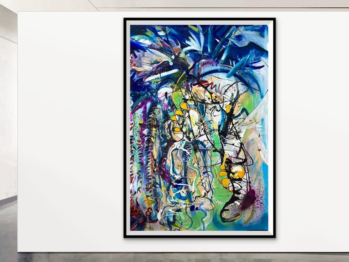 Air Orchids on Display by Zoe Ellenberg – painting, 190x130cm (view 2) – SOHO Galleries Sydney