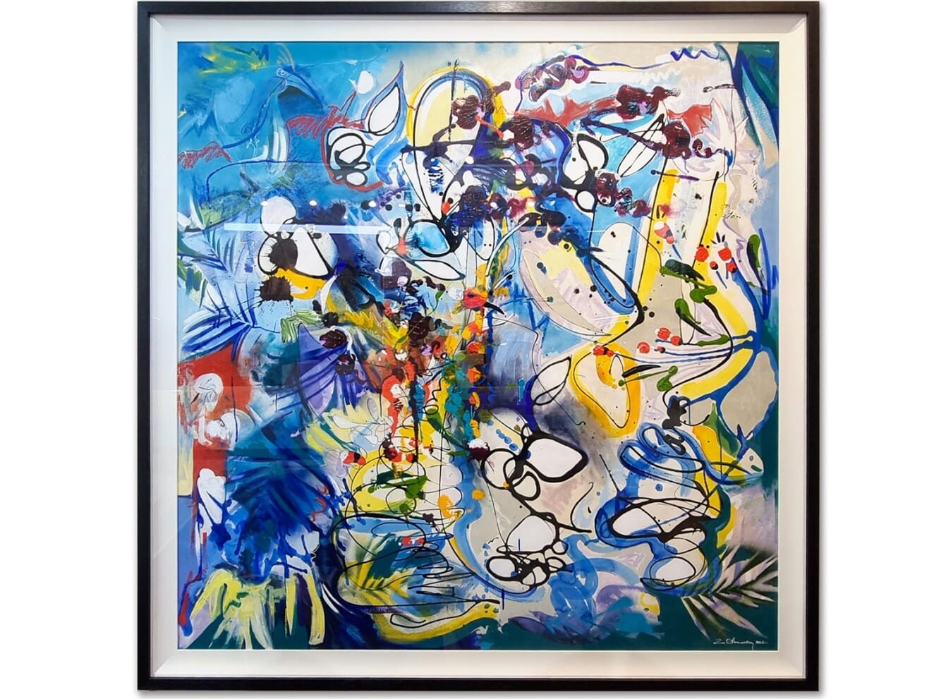 Tropics by Zoe Ellenberg – painting, 165x165cm (view 3) – SOHO Galleries Sydney