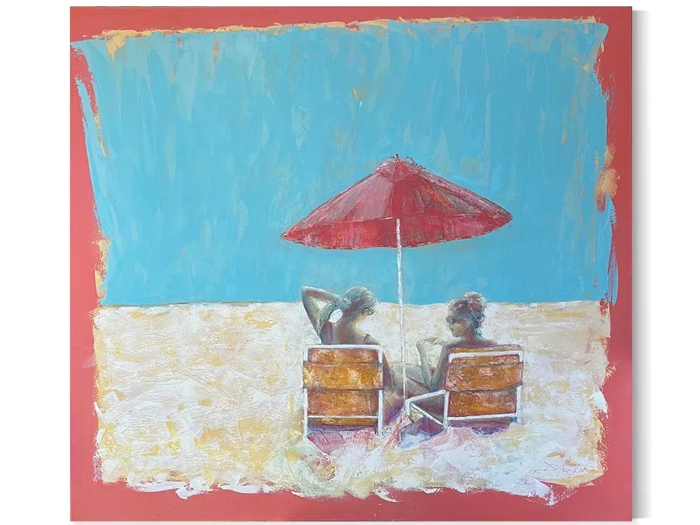 Two Set by Linda Dry Parker – oil on canvas painting, 122x112cm (view 2) – SOHO Galleries Sydney