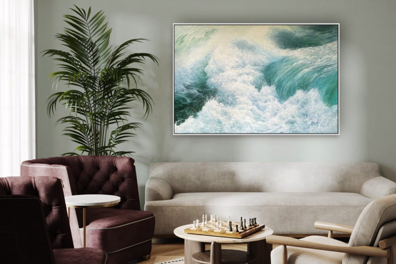 Coastal & water painting by Ann Skelly — original art, SOHO Galleries Sydney