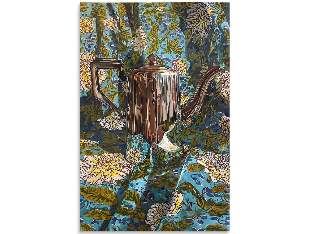 Teapot on Green (Family Silver)- 153x103cm