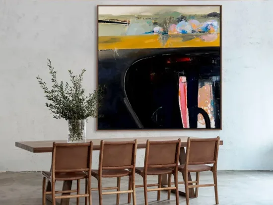 Abstract canvas painting by Phil Stallard — original art, SOHO Galleries Sydney