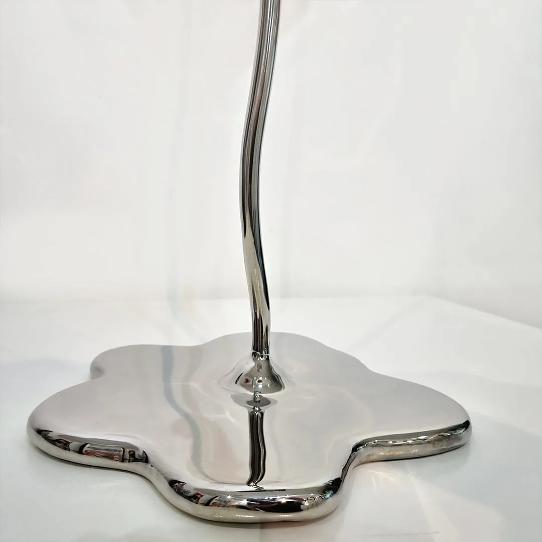 Cube Melt by Hugh McLachlan – stainless-steel sculpture, 110cm (view 2) – SOHO Galleries Sydney