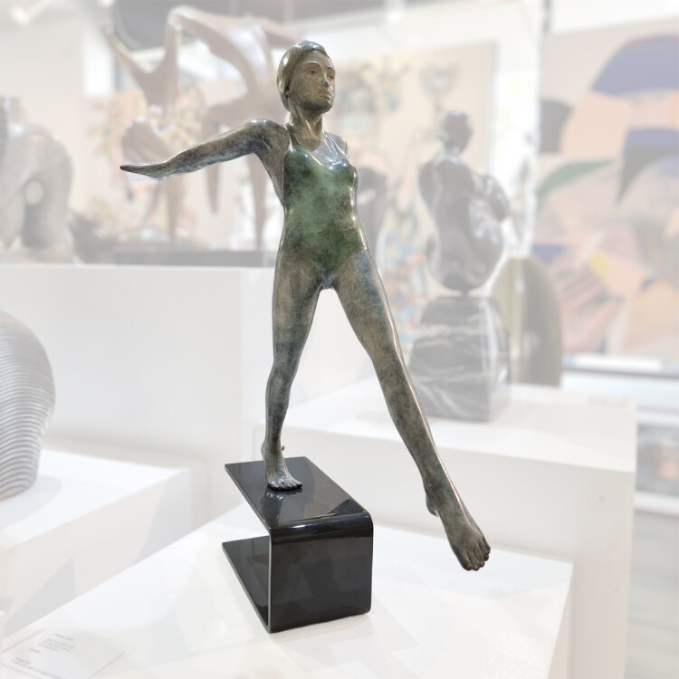 mela cooke bronze sculpture - into the wild