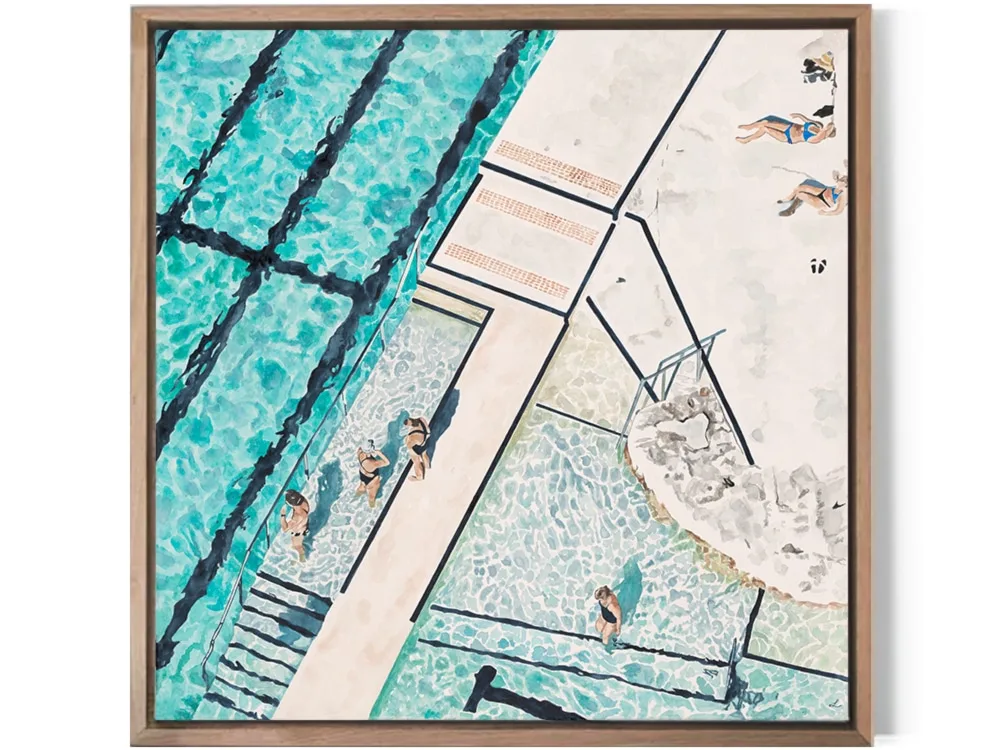 Dipping Days by Leah Ramage – painting, 77x77cm (view 3) – SOHO Galleries Sydney
