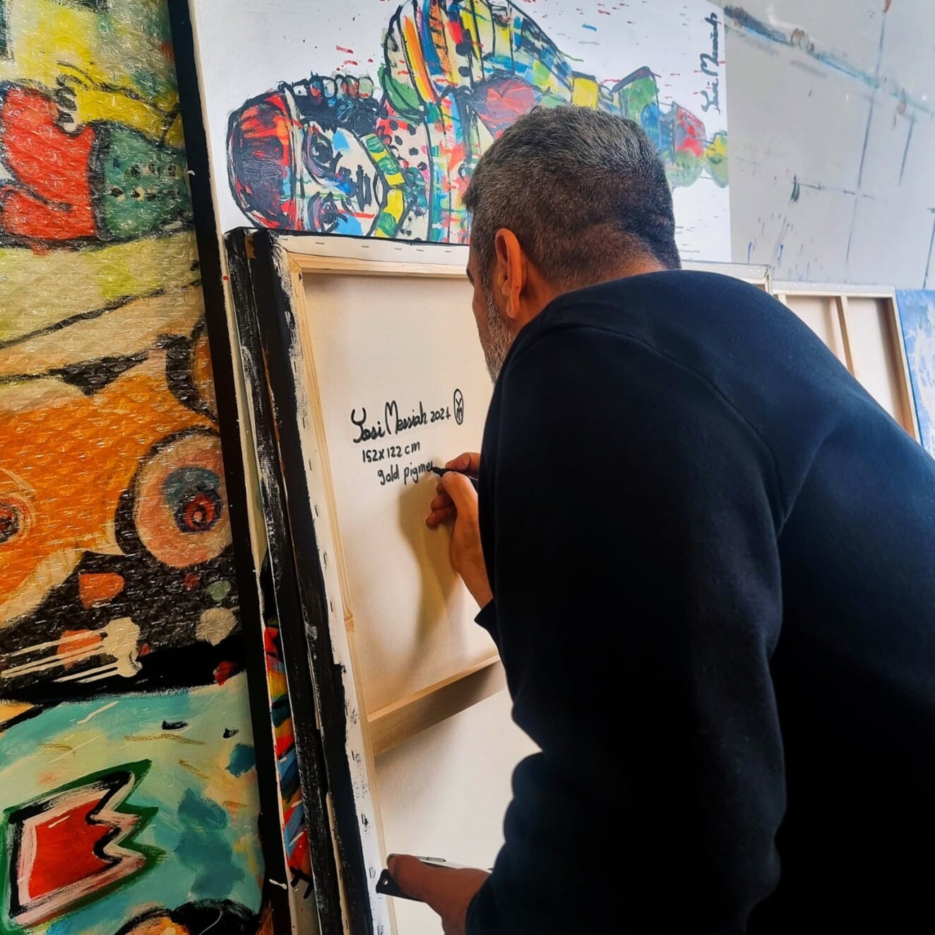 Xl canvas painting by Yosi Messiah — original art, SOHO Galleries Sydney