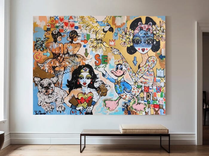 Xl canvas painting by Yosi Messiah — original art, SOHO Galleries Sydney
