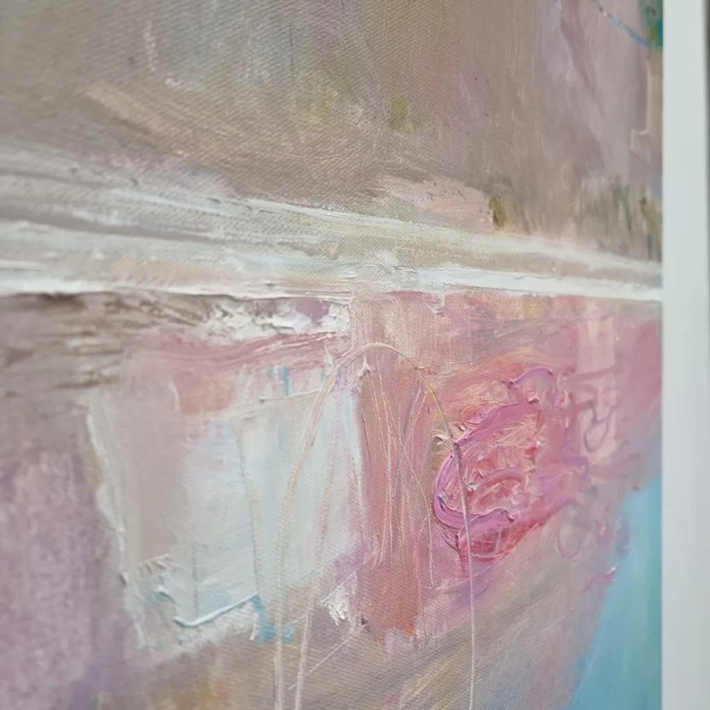 Mangrove Morning, Imagining Dusk by Phil Stallard – oil on canvas painting, 102x102cm (view 8) – SOHO Galleries Sydney