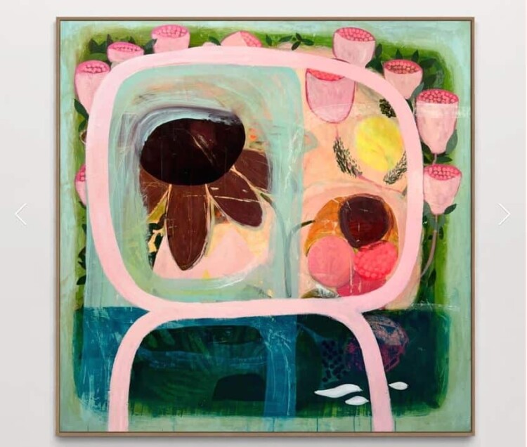 amanda Ketterer - Mulberry Scone Reverie - 153x153cm