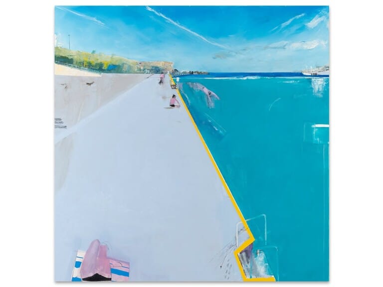 Clovelly Swimming - 133x133cm