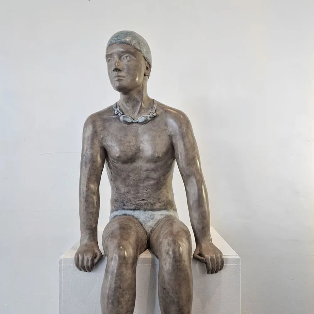 He Said by Mela Cooke – bronze sculpture, limited edition of 30, 70cm (view 2) – SOHO Galleries Sydney