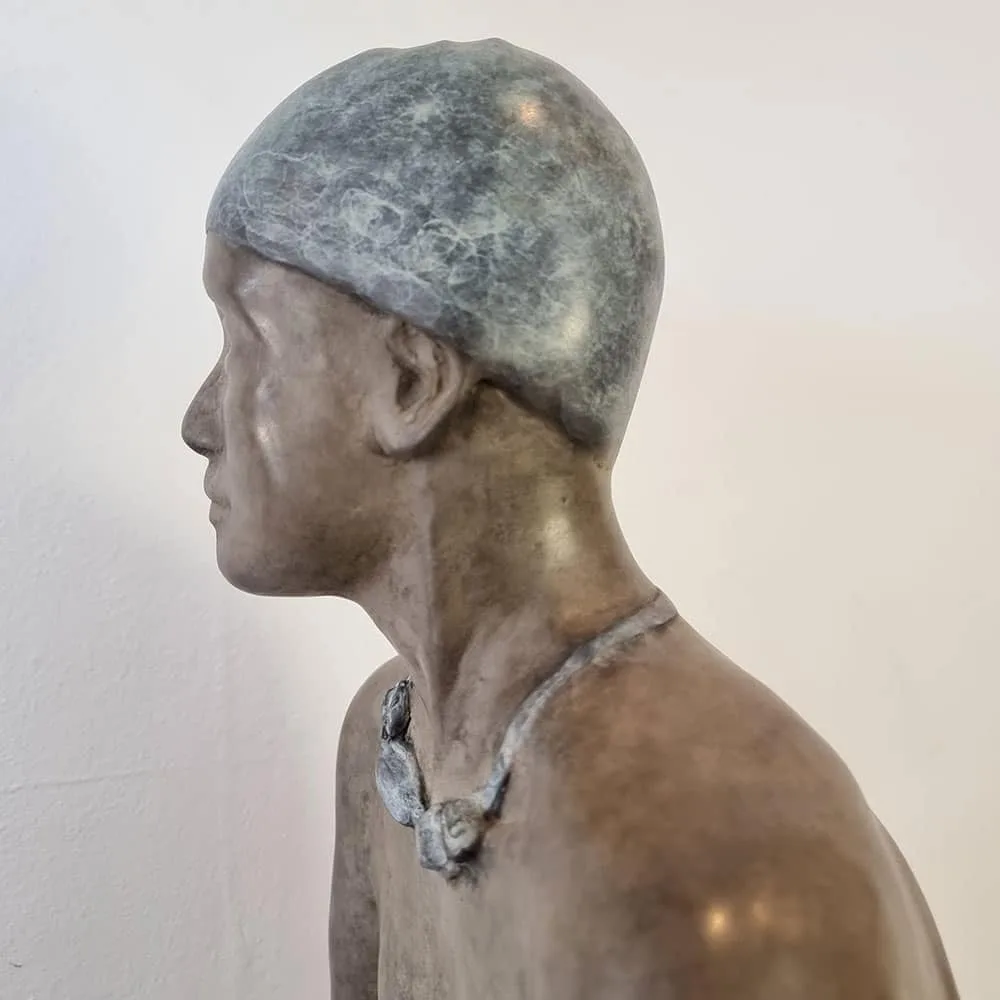 He Said by Mela Cooke – bronze sculpture, limited edition of 30, 70cm (view 3) – SOHO Galleries Sydney