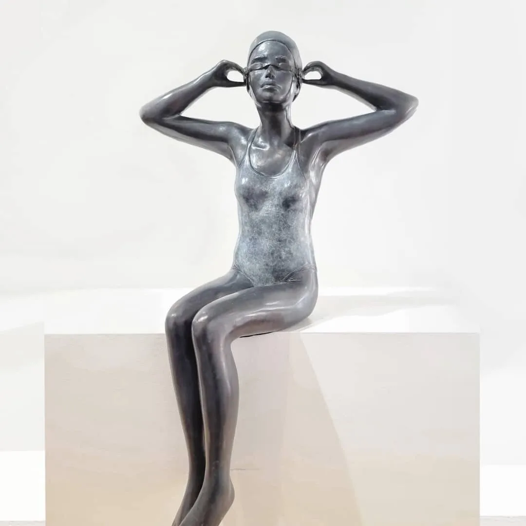 Into the Blue by Mela Cooke – bronze sculpture, 67cm (view 3) – SOHO Galleries Sydney