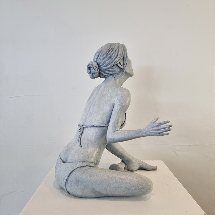 summer 34cm, bronze figurative sculpture