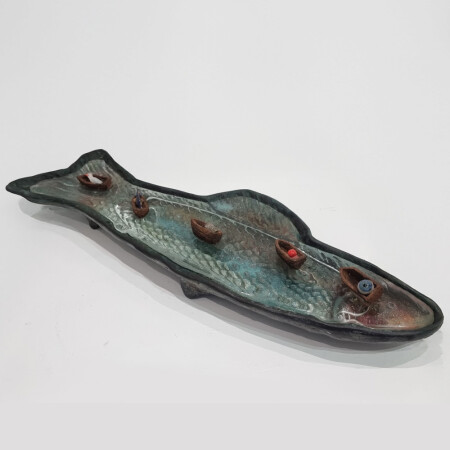 glass fish sculpture