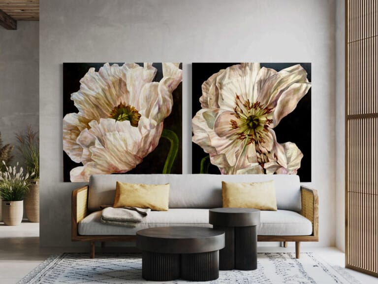 White Silks Pair - 125x125cm ea