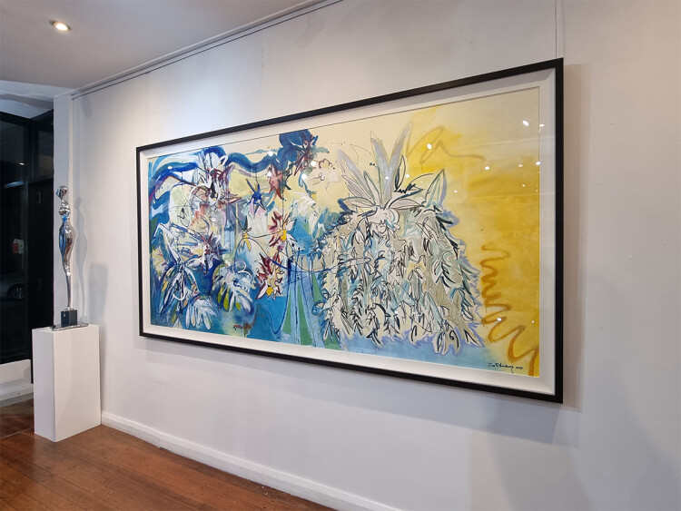 large floral artwork