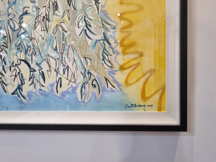 large floral artwork