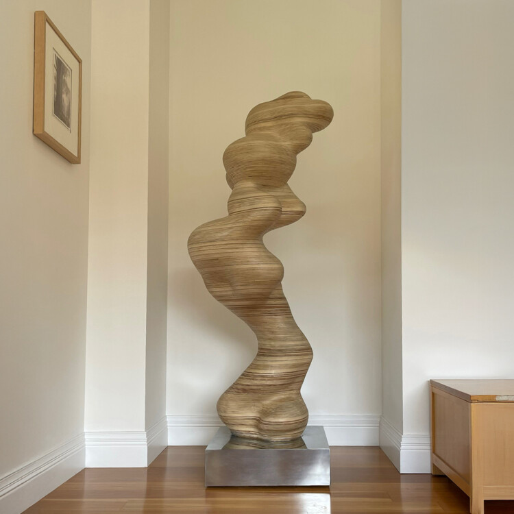 abstract timber sculpture