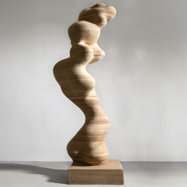 abstract timber sculpture