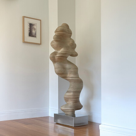 abstract timber sculpture