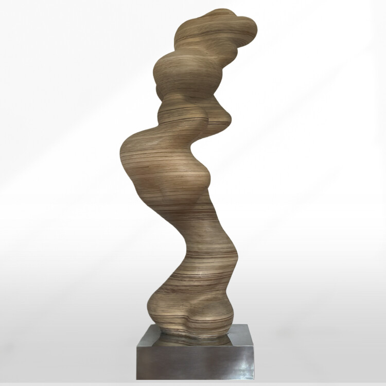 abstract timber sculpture