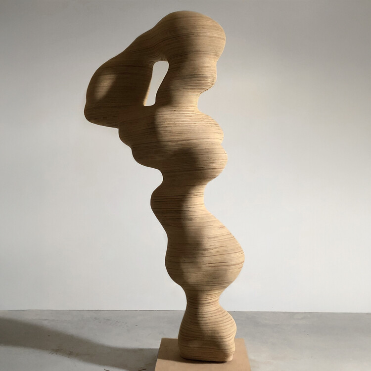 abstract timber sculpture
