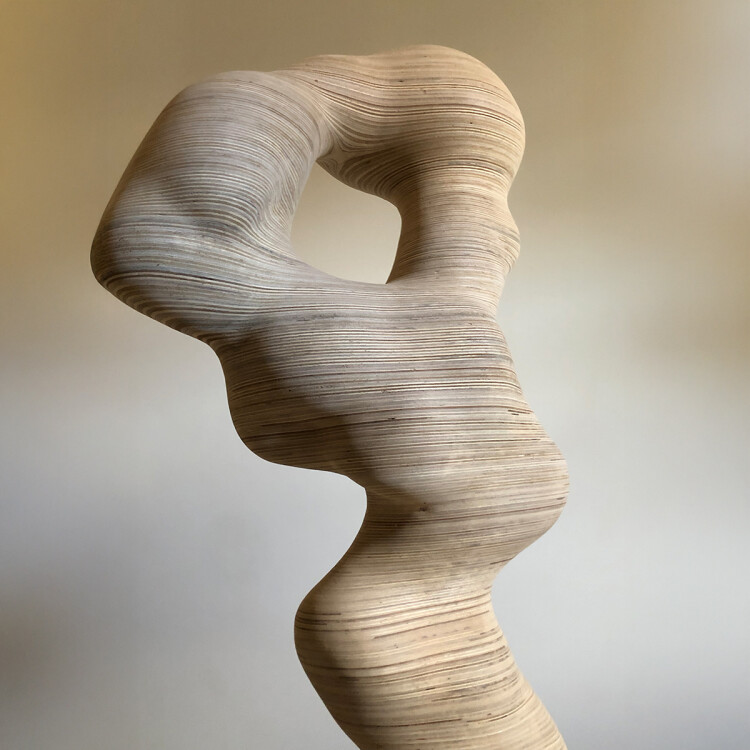 abstract timber sculpture