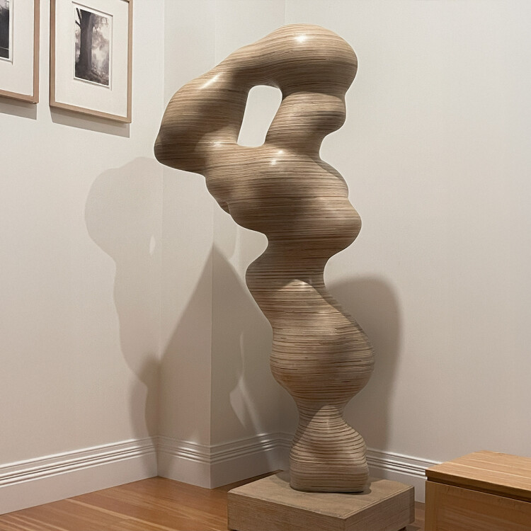abstract timber sculpture