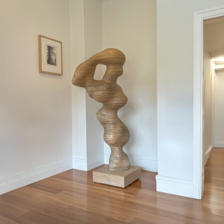 abstract timber sculpture