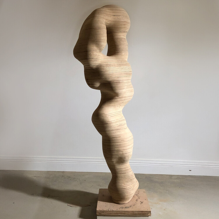 abstract timber sculpture