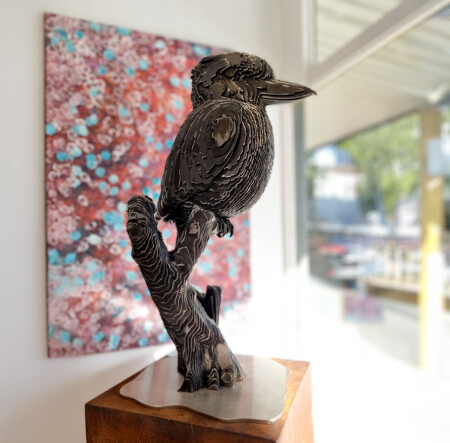 outdoor kookaburra sculpture
