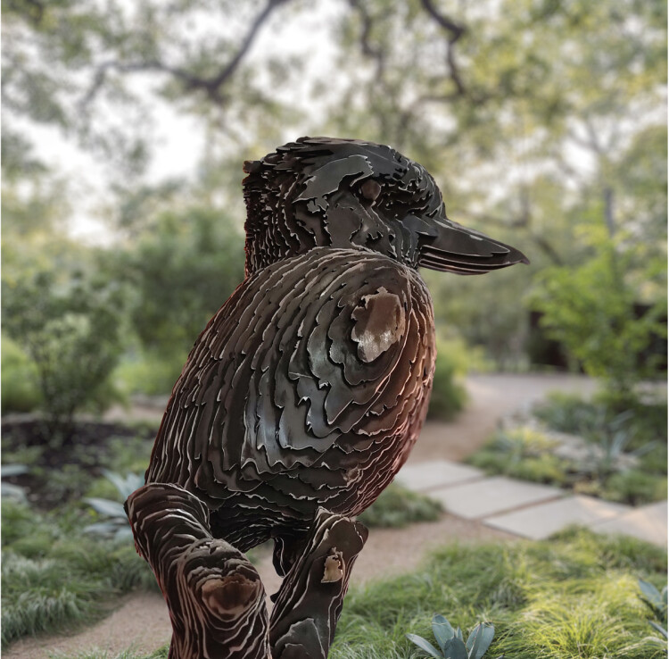 outdoor kookaburra sculpture