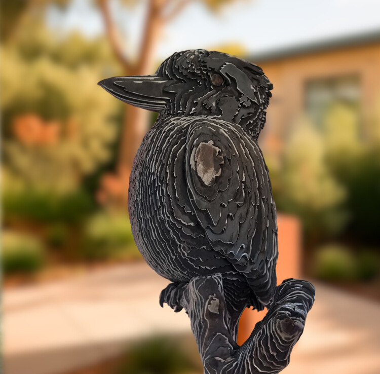 outdoor kookaburra sculpture