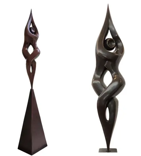 bronze figurative sculpture - michael vaynman, entwined
