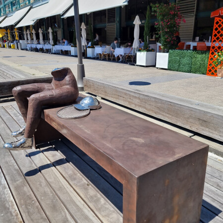 australian garden sculpture, tennis sculpture