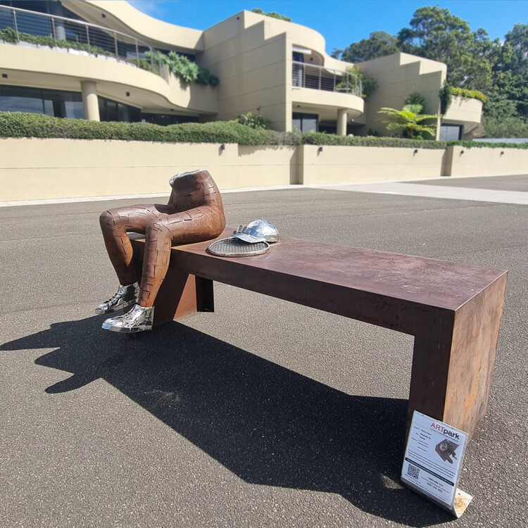 australian garden sculpture, tennis sculpture