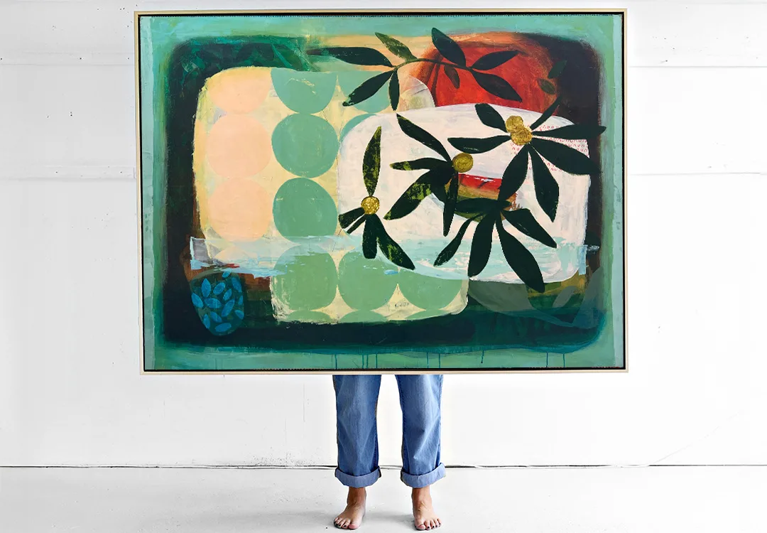 A Garden for Us - 153x113cm large floral art, original canvas painting