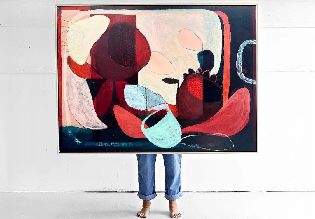 As We Are -153x113cm large floral art, original canvas painting