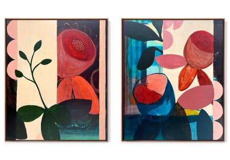 large floral art, original canvas painting