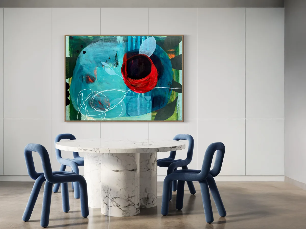 Night People - 153x113cm large floral wall art botanics