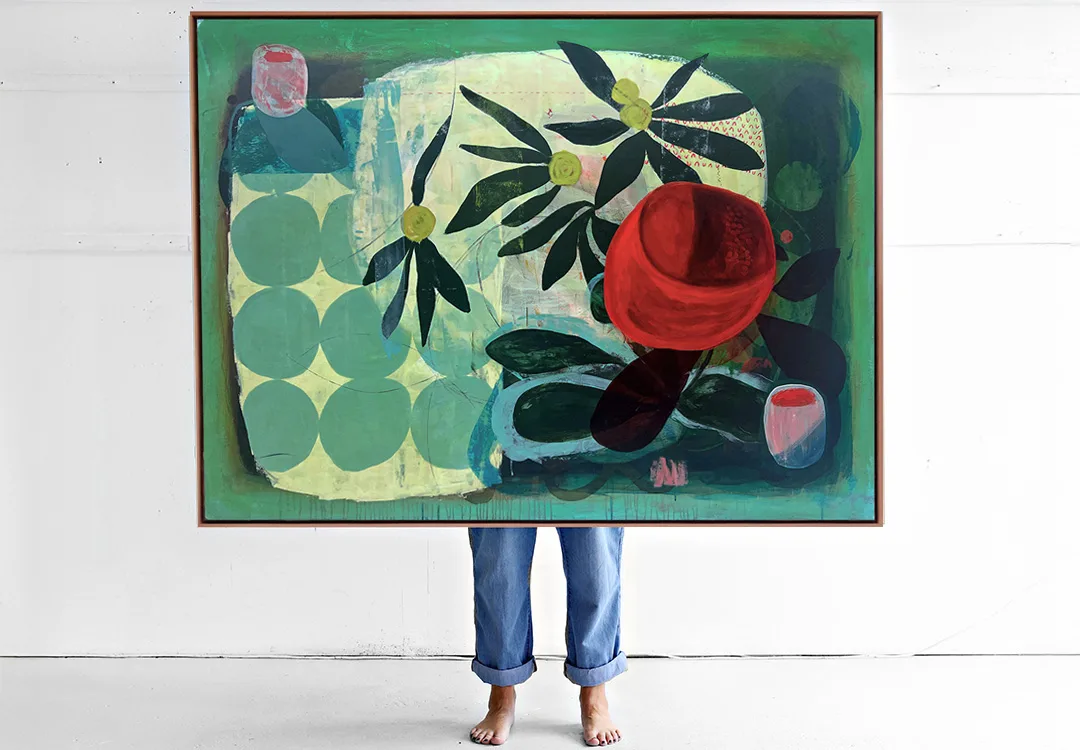 No One Told the Wildflowers - 153x113cm large floral art, original canvas painting