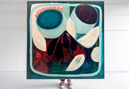 large floral art, original canvas painting