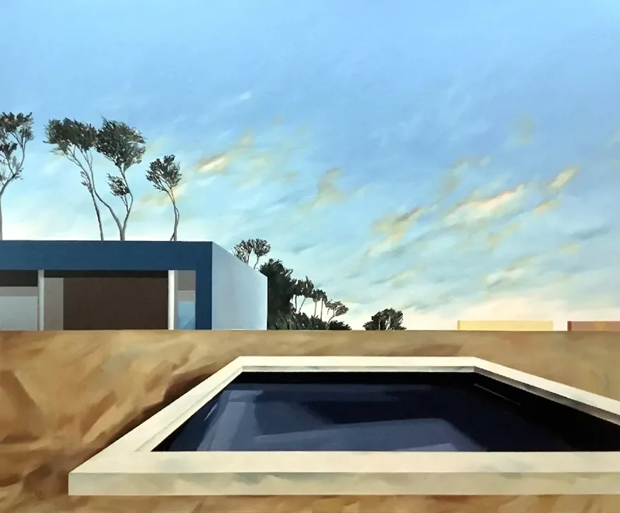 homestead-pool-122x153cm large floral wall art botanics