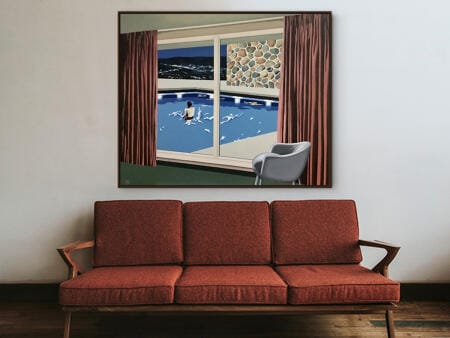 hockney pool artwork, original art sydney