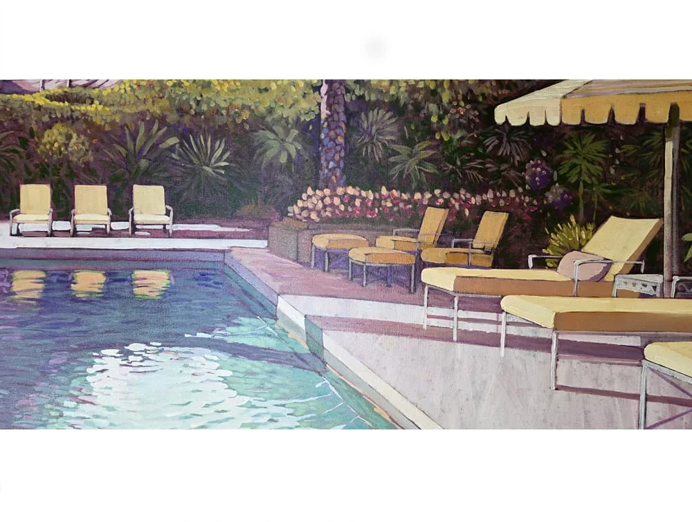 The Hour That Stays - 300x100cm Waterscapes painting by Gino Campagnaro — original art, SOHO Galleries Sydney