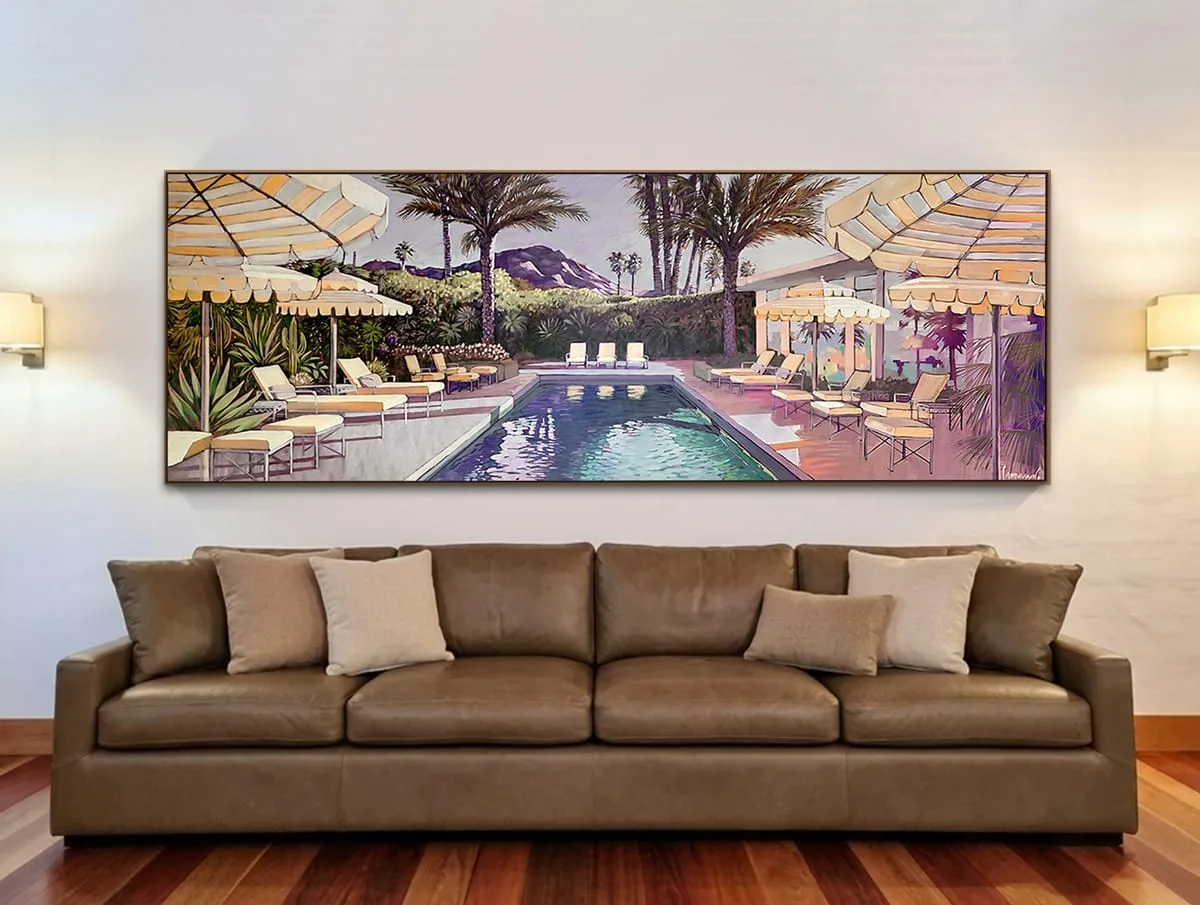 The Hour That Stays - 300x100cm Waterscapes painting by Gino Campagnaro — original art, SOHO Galleries Sydney